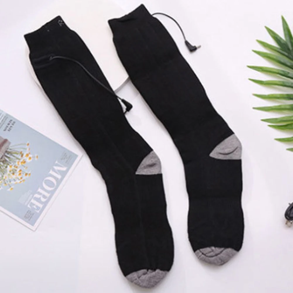 

Электрические термоноски унисекс, дышащие носки с электрическим подогревом, моющиеся, перезаряжаемые для зимнего катания на лыжах, езды на велосипеде