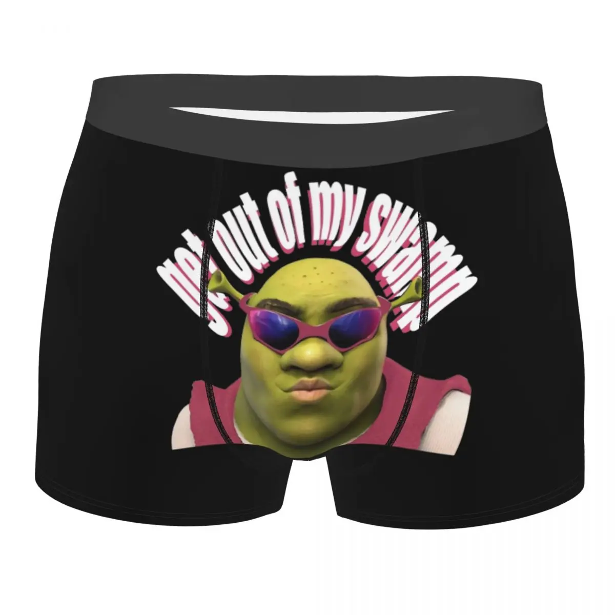 Men Pink Shreks Get Out Of My Swamp Funny Meme Boxer Shorts Panties Breathable Underwear Male Humor Underpants