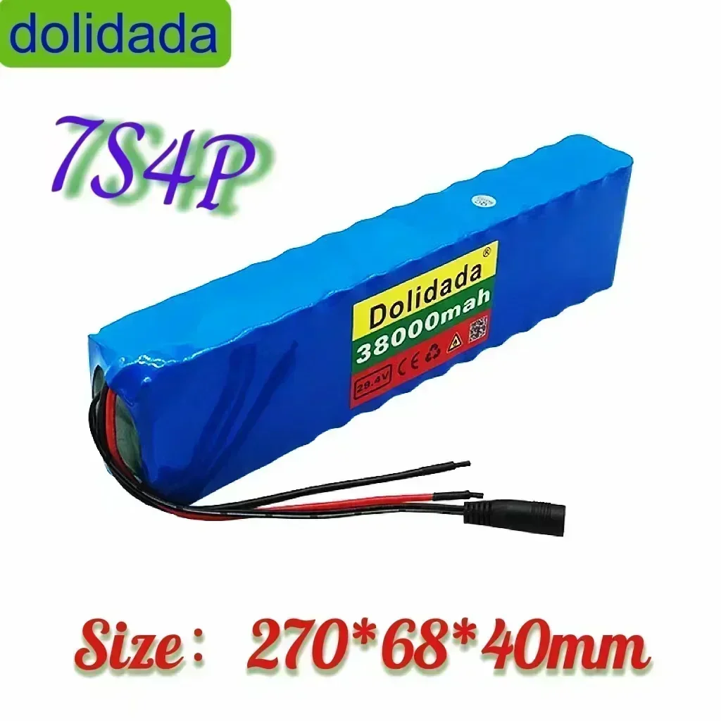 7S4P–18650 batterie Lithium-Ion29.4V38ah/38000mah avec BMS intégré, moteur de vélo et monocycle électrique pour fauteuil roulant