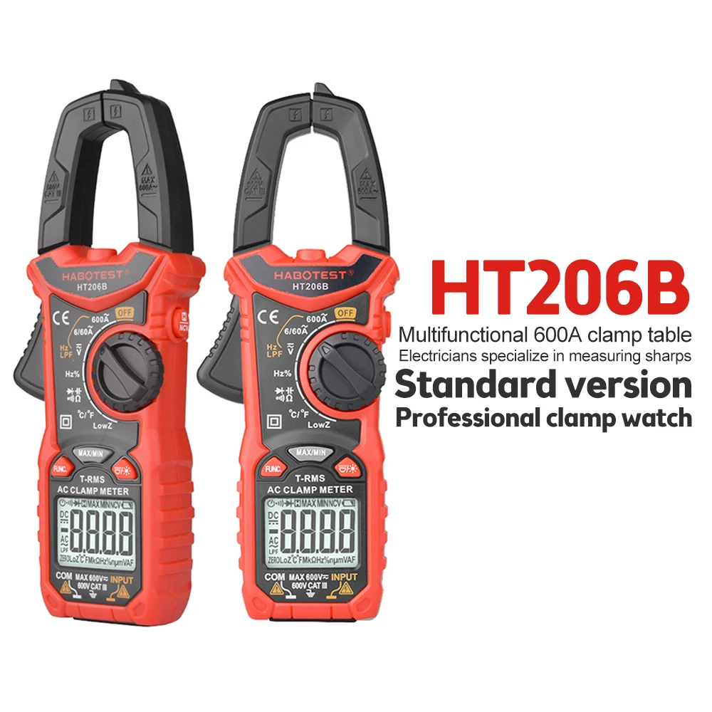 

Цифровые клещи с большой скидкой, 6000 отсчетов, TRMS, тестер напряжения переменного и постоянного тока с подсветкой для домашнего автомобильного промышленного использования