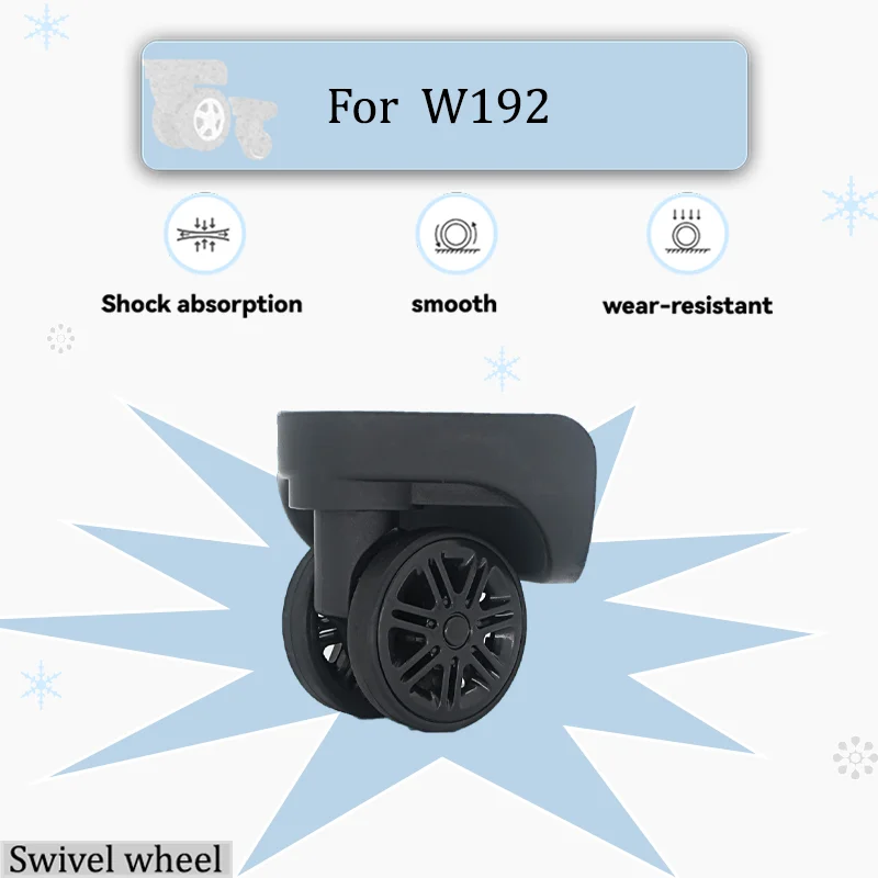 

For W192 Universal Luggage Trolley Wheel Repair - 360° Silent Replacement Wheel with Convenient Design
