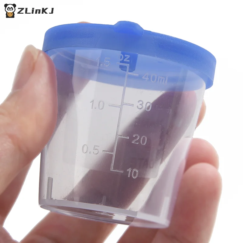 

▶10Pcs 40ML Lab Stool Sample Collection Cup Hard Plastic Urine Test Collection Cup Box