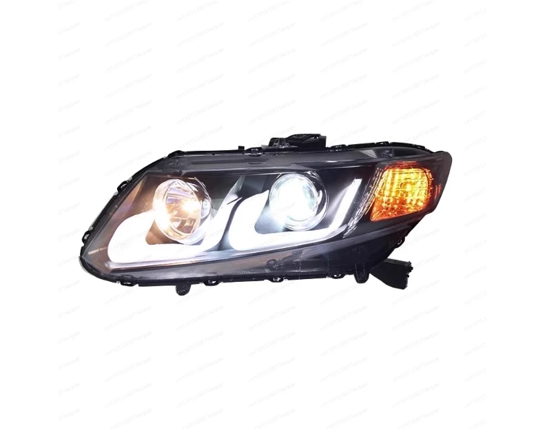 

2PCS Suitable for 12-15 Honda 9th Generation Civic Headlight Assembly 9.5 Modified LED Daytime Running Light Lens Xenon Headligh