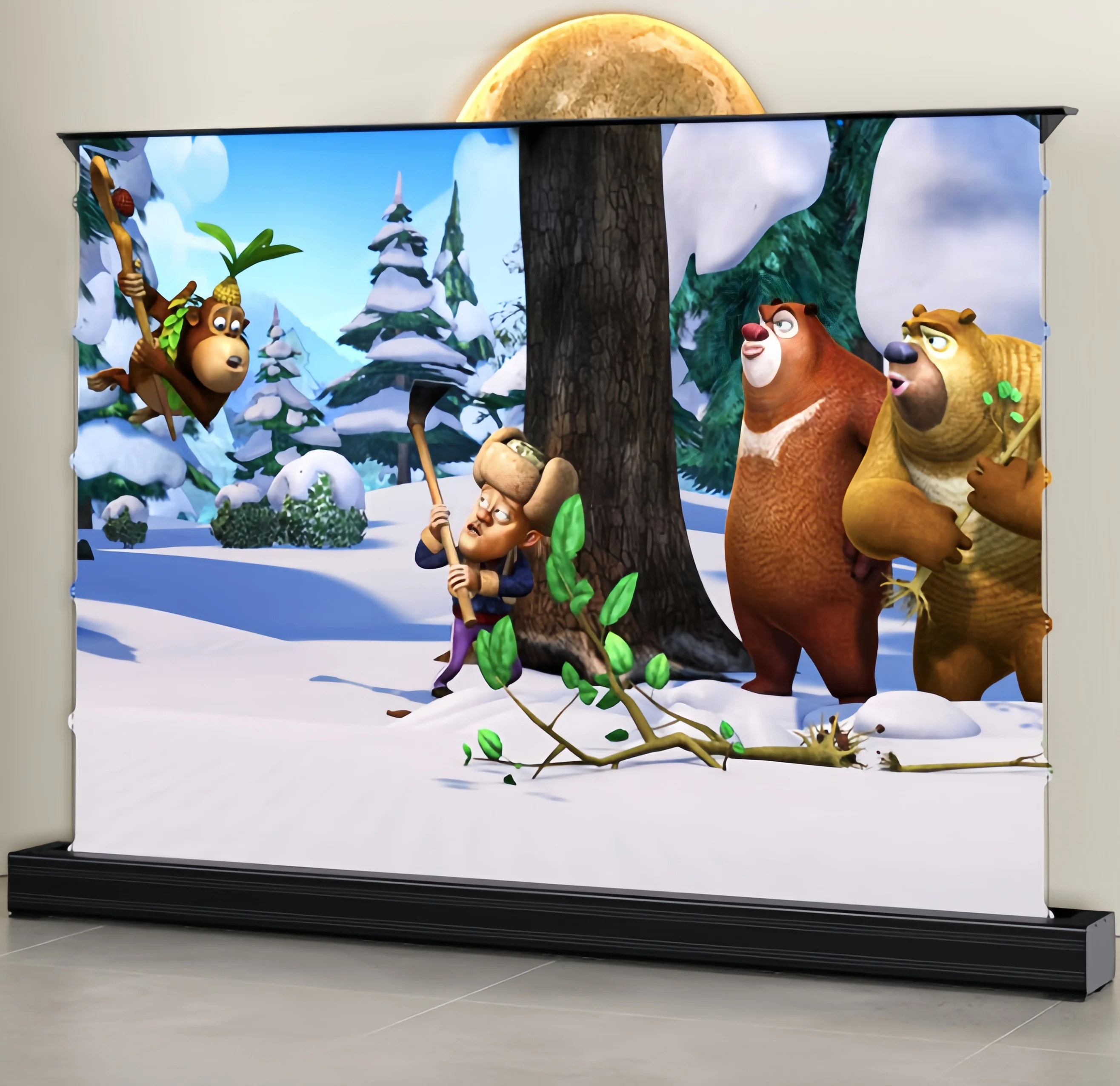 Elektrische, bodensteigende Pr – Home Cinema Tv Screen Bewertung und Preis