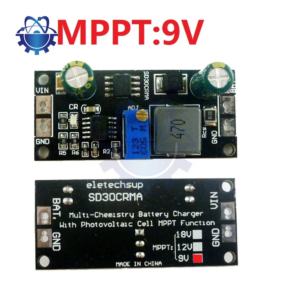 MPPT 1A LiPo Solar Charge Controller Board Battery Charge for Arduino Solar Panel Charger Regulator Control Module 9V 12V 18V