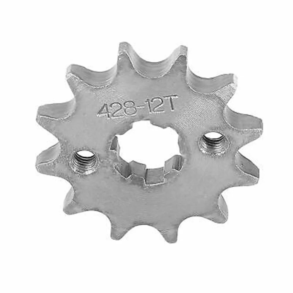 Replace Old Worn out Gears with 428 Chain Front Engine Sprocket for Motorcycle and Dirt Bike with Titanium Tone Finish