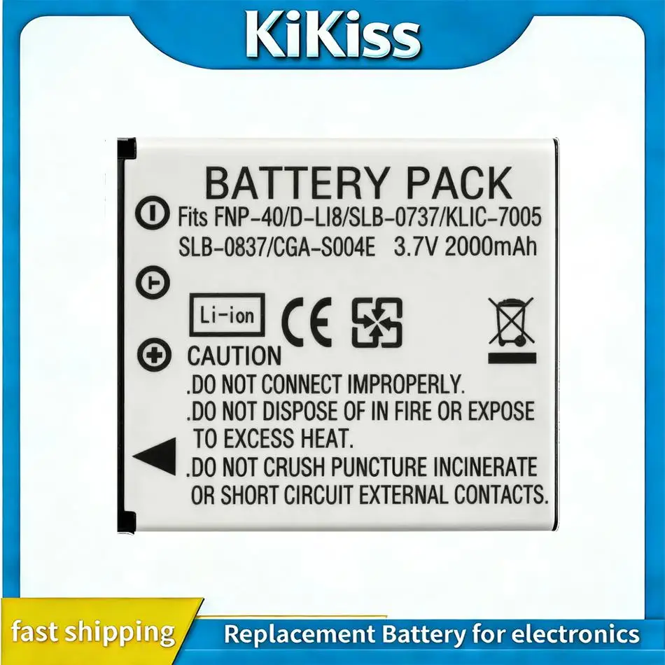 Digital Camera Battery 1200mAh For Benq Dli-102 For Fujifilm For Kodak Klic-7005 For Pentax D-LI8 D-Li85 Slb-0737 Fnp-40