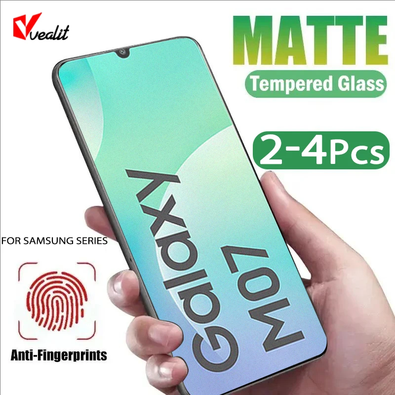 

2-4pcs Matte Protective Glass for Samsung Galaxy M07 M17 M56 M36 M16 M06 M55 M53 M52s M35 M15 M05 M54 M34 M14 Screen Protectors