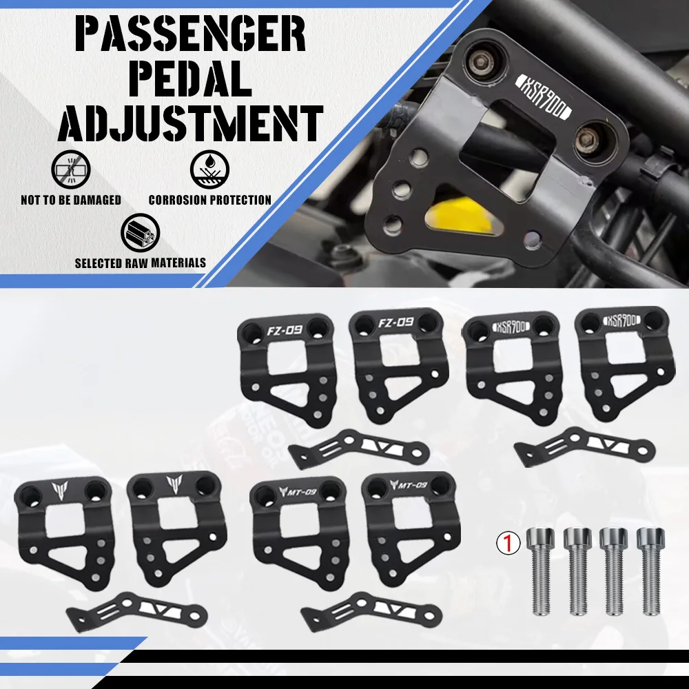 

Для YAMAHA XSR900 XSR900 MT09 MT-09 FZ09 FZ-09 подножки для пассажиров, подножки для заднего педали, опускающие подставки для ног, подножки для перемещения