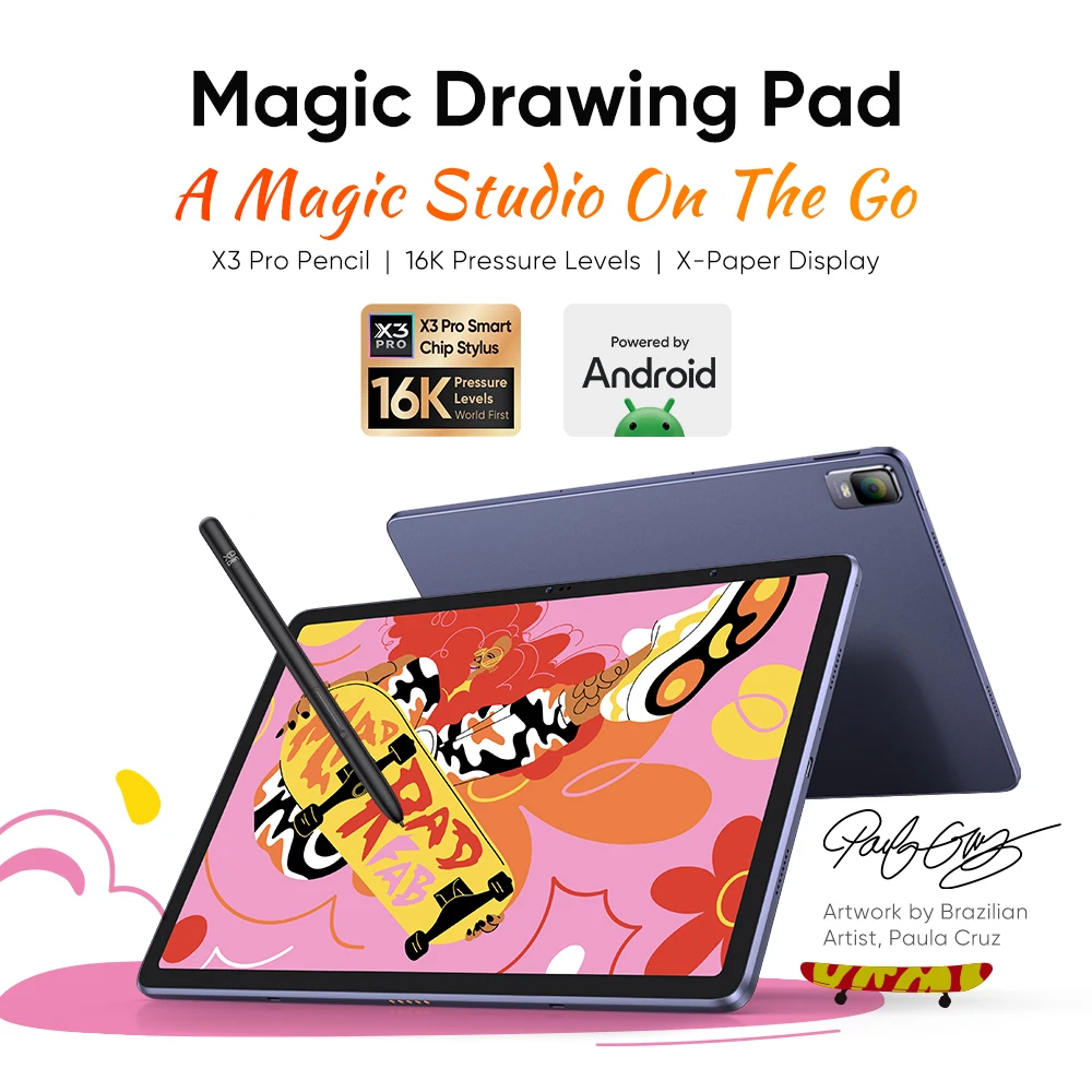 XPPen Magic Drawing Pad 12 inch Tablet Android Pad 2K Resolution 16384 Pressure Levels 8GB 256GB Graphics Drawing Tablet Monitor