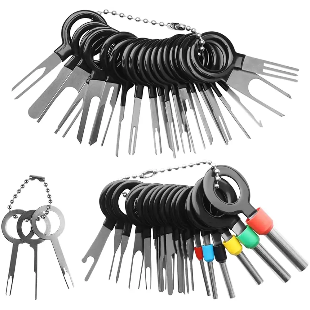 41PCS Terminal Removal Tool Kit Depinning Tool Set Terminal Ejector Kit for Release Car Wires From Connector Terminals
