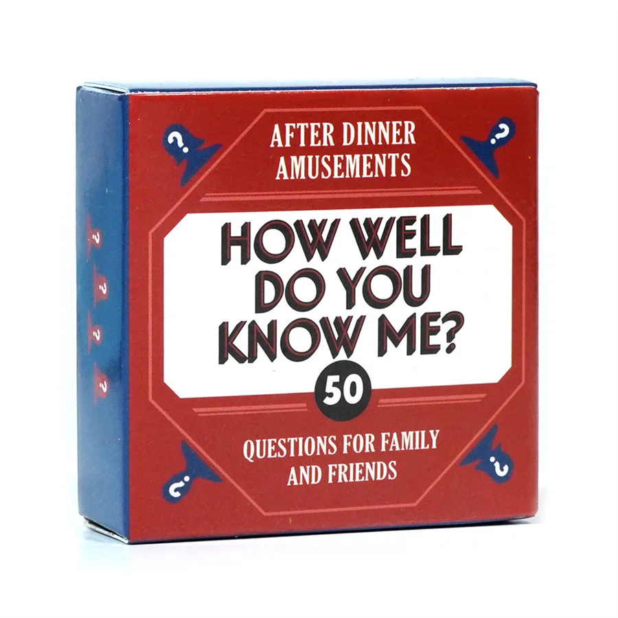 Mini Box - How Well Do You Know Me? Game Board Cards for Family Entertainment and Friends Gathering