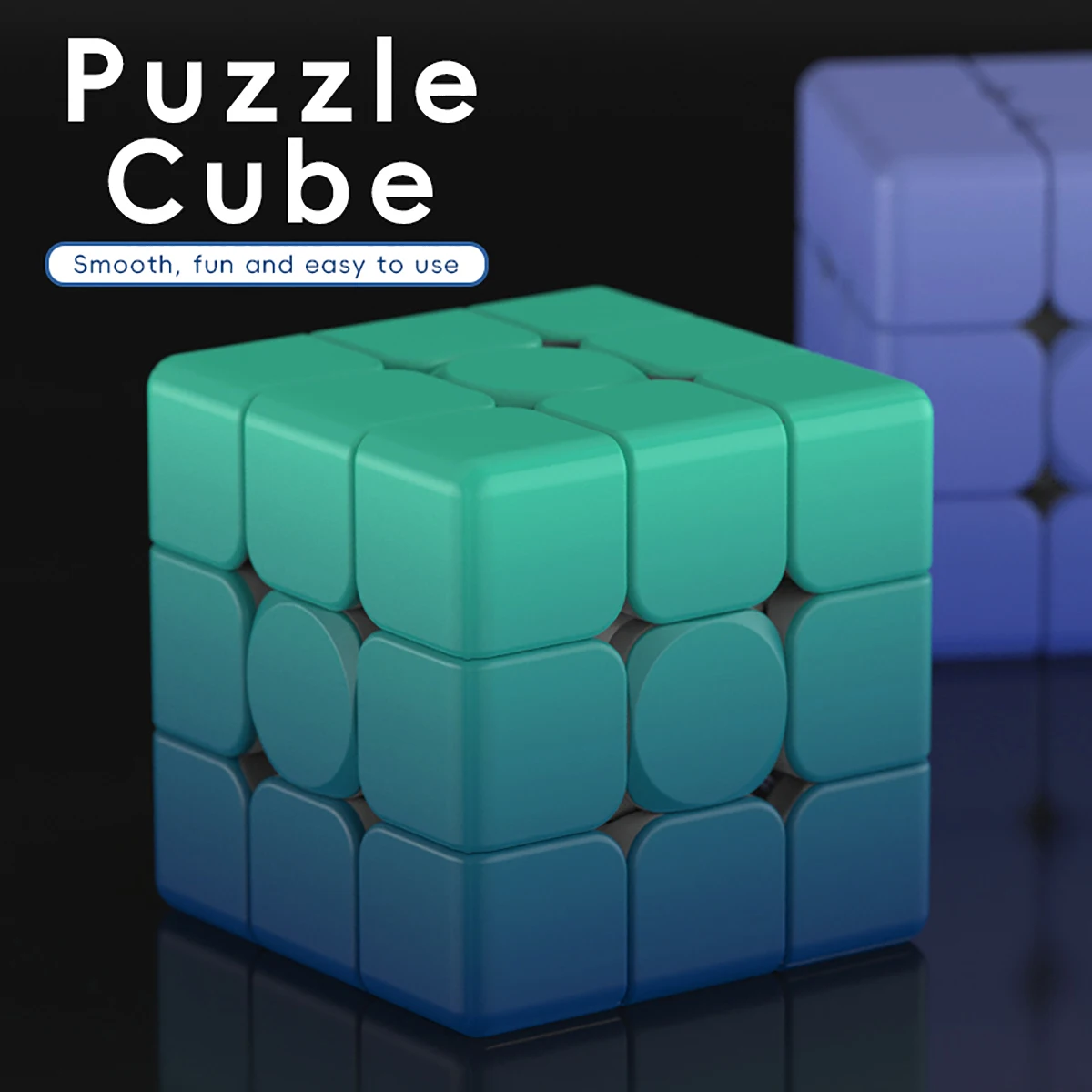 

3x3x3 Magic Cube головоломка с УФ-печатью, 3D зеленый градиент, снятие стресса, профессиональная гладкая скорость, игровая игрушка для детей, подарок