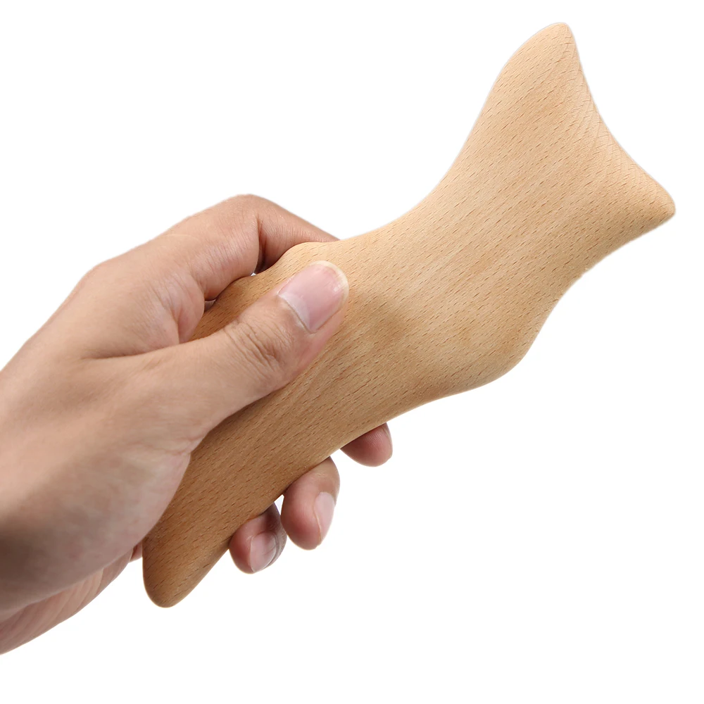 Wooden Face & Body Massage Tool, Beech Wood Gua Sha, Body Massaging Tools, Guasha Tool for Body Shaping Neck Back Muscle Scraper