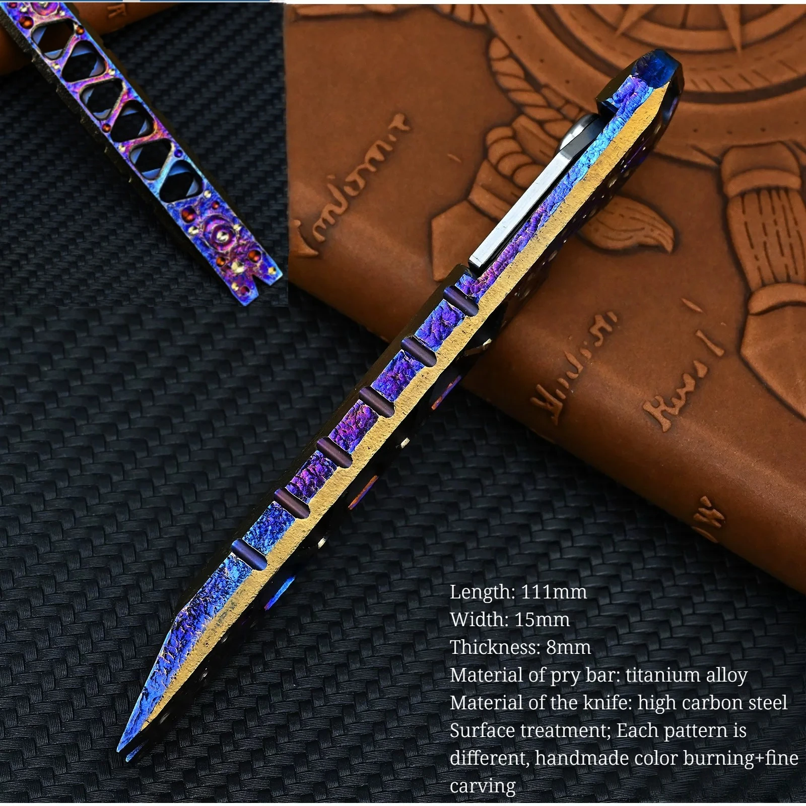 NEW Titanium Alloy Multifunctional CNC Pry Bar Precision Carving Outdoor Portable EDC Multi-purpose Hand Tools