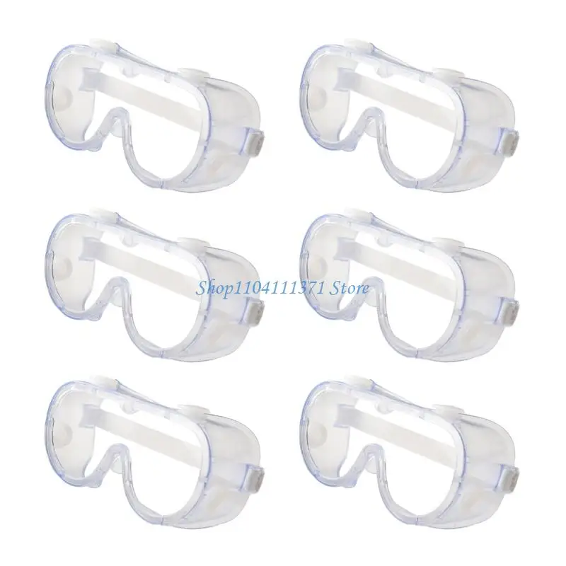 P9FC DIY Task Eye Guard Safety Glasses for Adult Workshop Cleaning Use, Clear Lens Side Cover Design and Frame for Lab Tasks