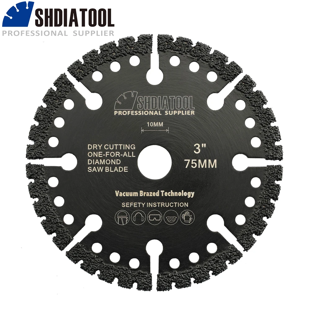 Shdiatool dia73mm vakuum gelötete Diamant sägeblatt bohre10mm Mehrzweck stein Eisen Stahl Abbruch Aluminium Schneid scheibe Bewehrung