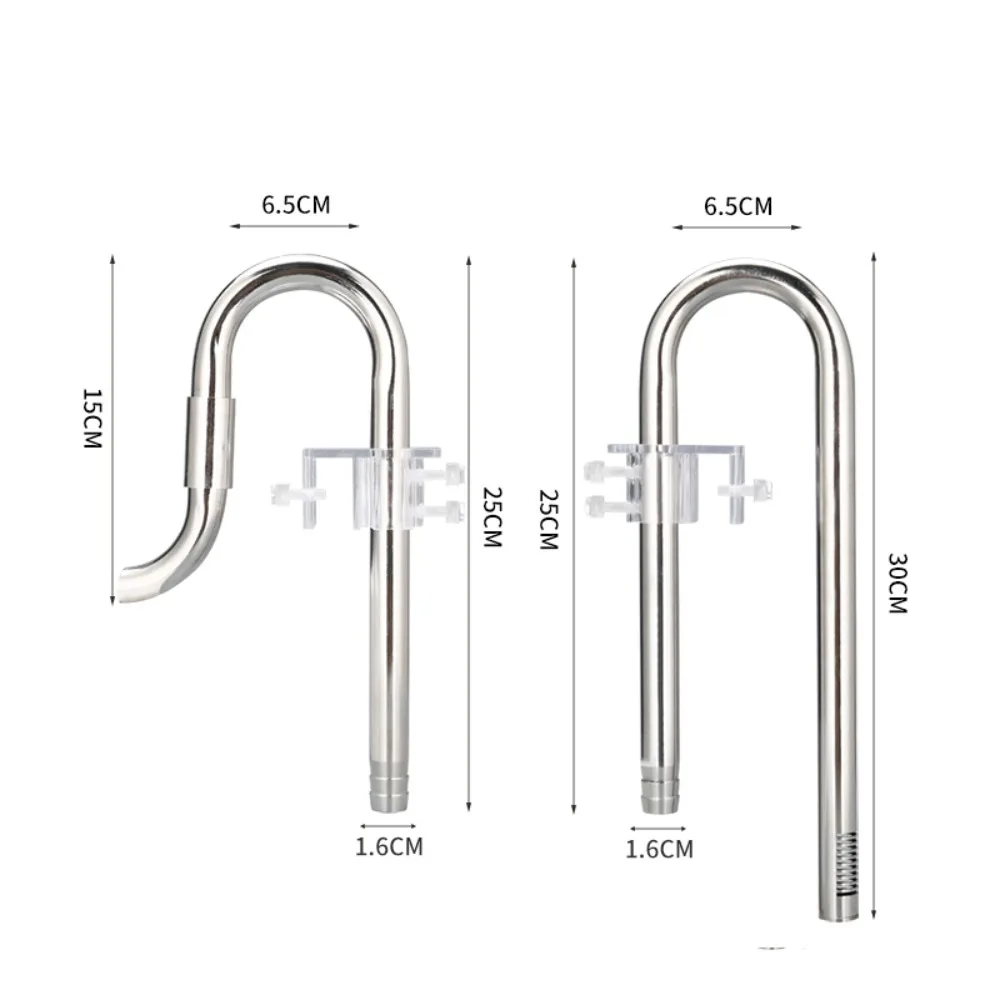 

Non-rust Inflow Outflow Pipe 360 Degree Rotation 12/16mm Fish Tank Inlet and Outlet Filter Removable Extendable