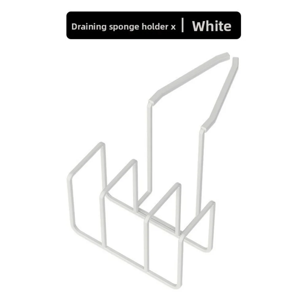 

Multi-functional Kitchen Cleaning Pad Storage Rack Lattice Organization Space Saving Sponge Drain Rack Drain Tank Design