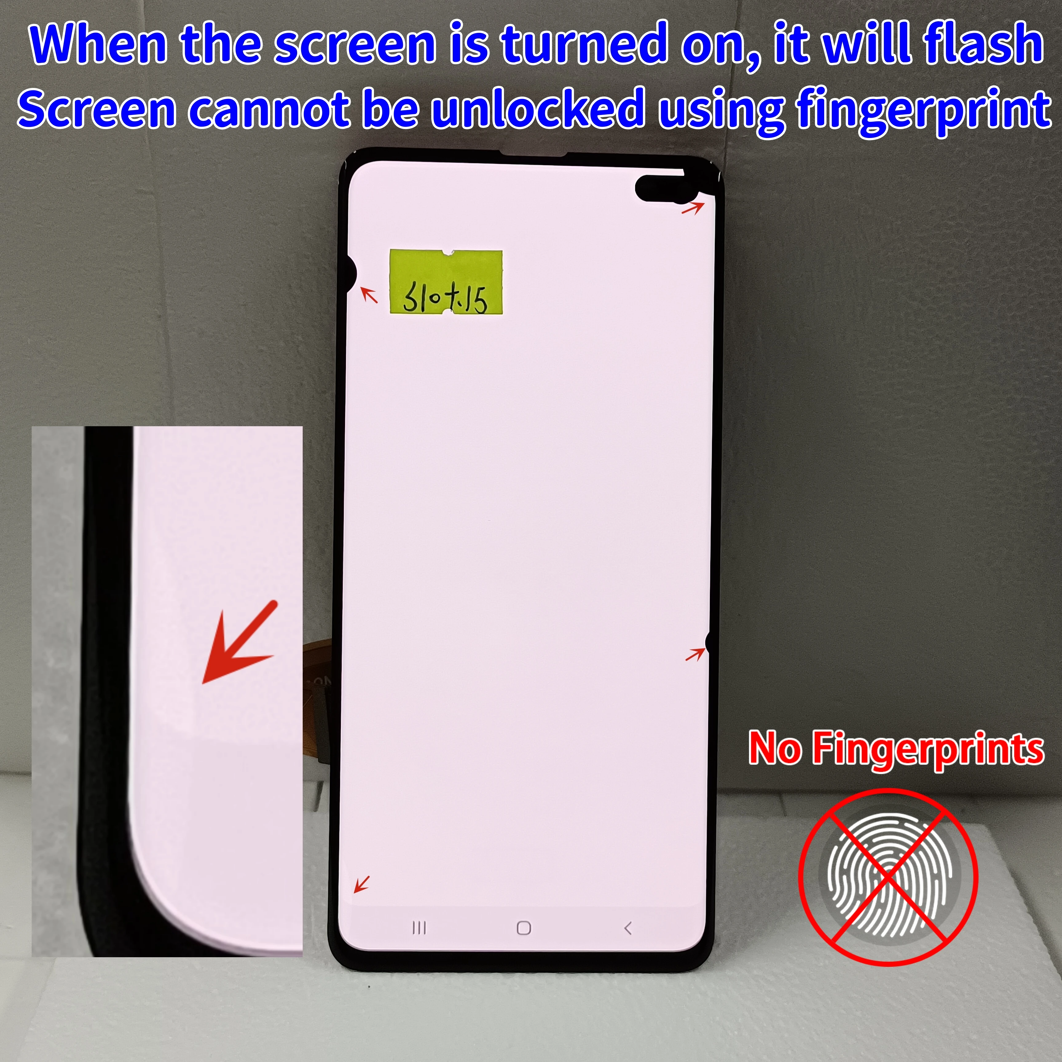 FOR S10+ LCD With Defect For Samsung Galaxy S10 Plus Display Screen G975 G975F Assembly S10plus G975U G9750 Touch panel replace