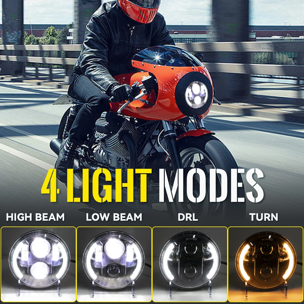 5.75 Inch LED Headlight Projector for Triumph Rocket III Speed Triple Street Triple Motorcycle view 5