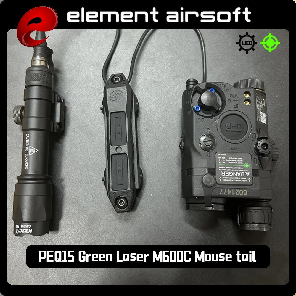 Element PEQ15 Laser Indicator PEQ 15 Laser Box M600C Flashlight Dual Control Rat Tail M300 Tactical Flashlight