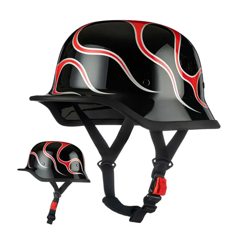 

New Motorcycle Helmet Classic German Vintage Moto Helmet Retro Casco Moto Helmet Half Face Men Women Casco Moto DOT Approved