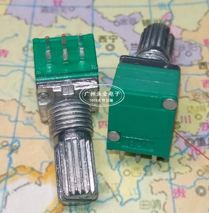 

5 шт. RK097G Тип B2K, двойной B202, потенциометр регулировки громкости для аудиоусилителя, с ручкой-штоком 15 мм (6 дюймов)