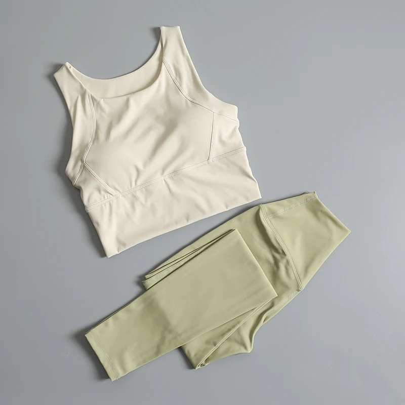 

Спортивный комплект женской одежды: летний профессиональный фитнес-топ, бюстгальтер с поддержкой, для бега и йоги, с красивой спинкой