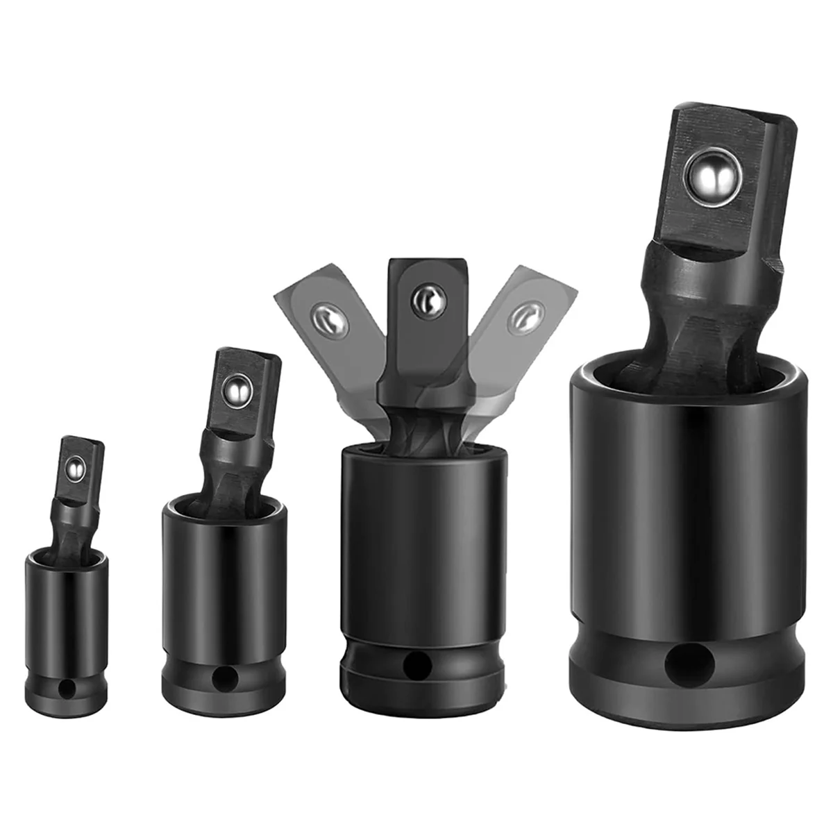 Air Cannon Universal Joint Socket, Impact Rotary Socket Set, 4-Piece, 1/4inch, 3/8inch, 1/2inch, 3/4inch Drive Set