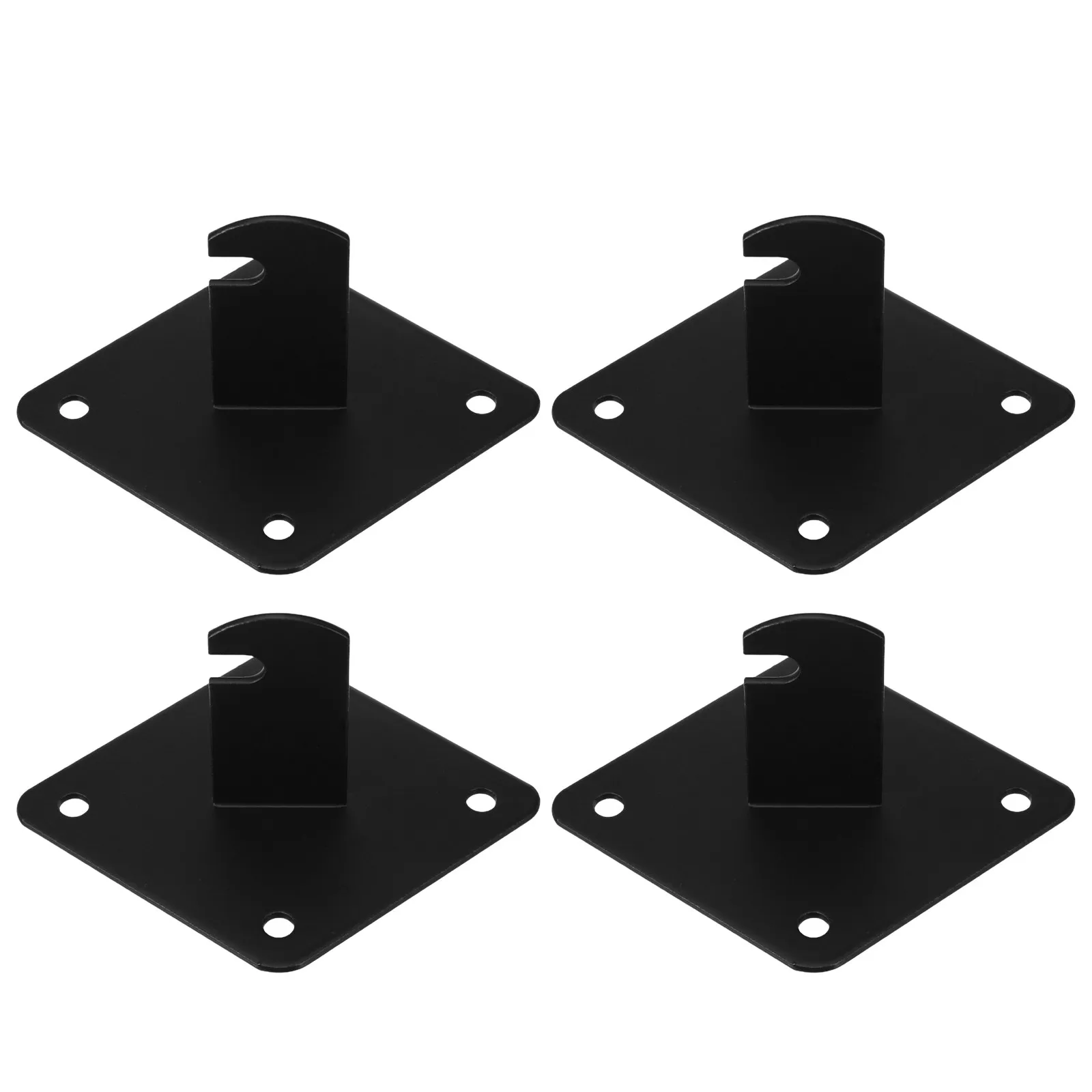 4Pcs Gridwall Mount Brackets Sturdy Three-Legged Metal Wall Bracket for Grid Panels Warehouse Retail Office Home Display Storage