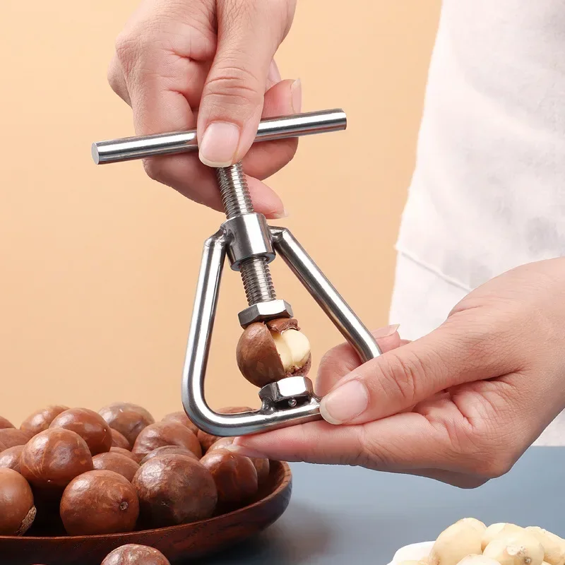 2025 New Multifunctional Manual Nut Opener Cracker Machine Walnut Kitchen Tool Steel Sheller Nut Macadamia Accessories