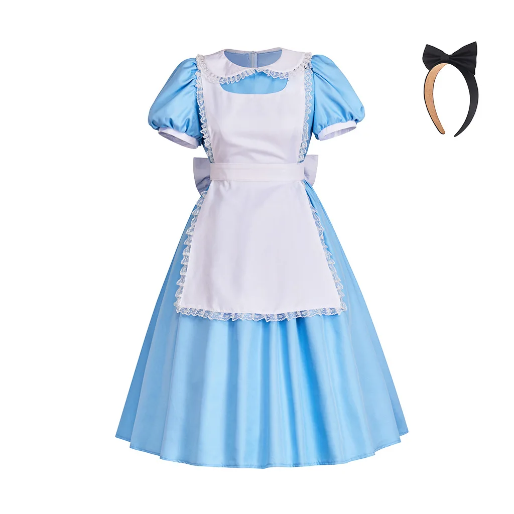 

Alice in Wonderland Cosplay Costume Maid Uniform Halloween Role-playing Anime Women's Clothing Set Spring 2024 China Made