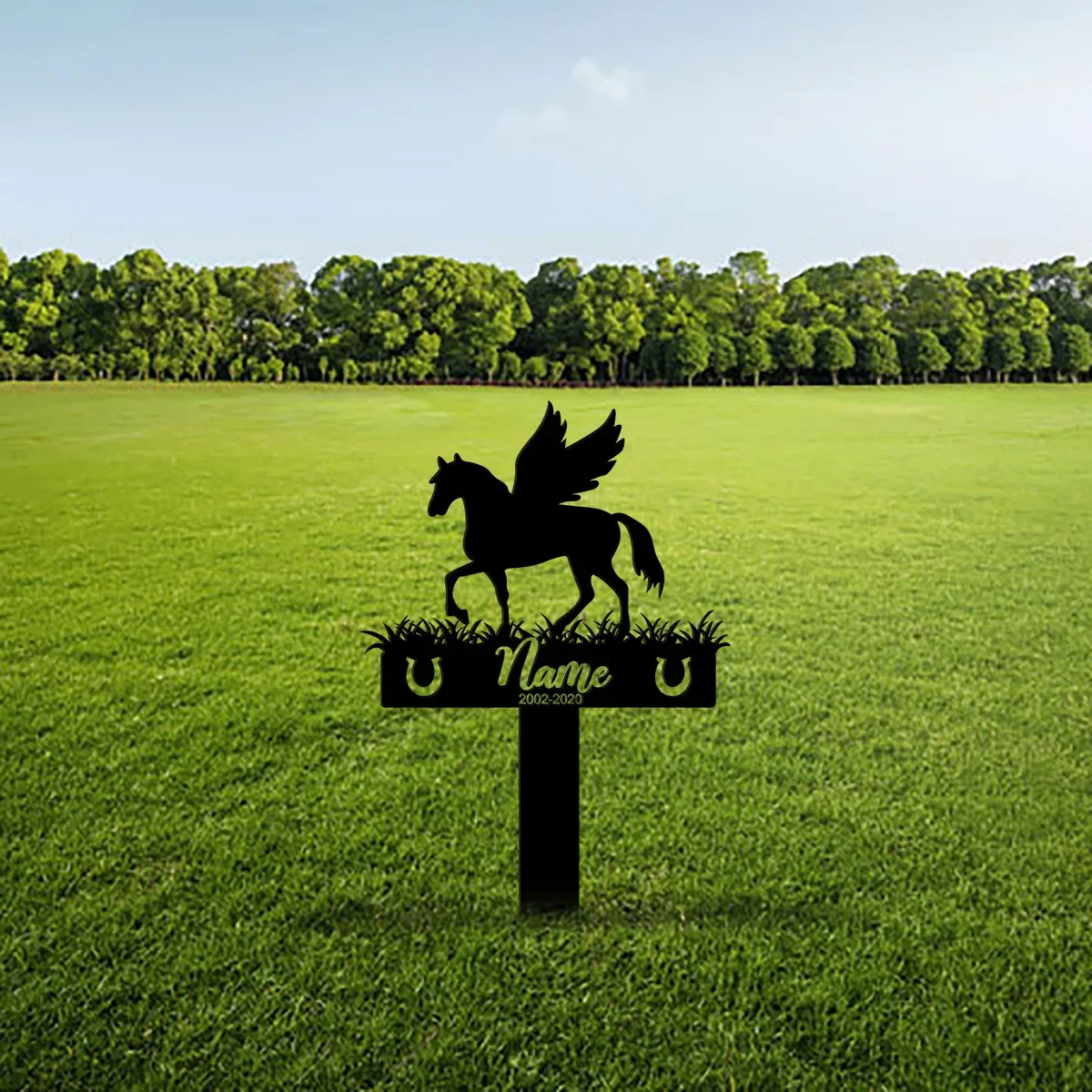 Custom Horse Memorial Garden Stake,Horse Lover Gift,Sympathy Sign, Metal Yard Art, Horse Memorial Gift, Pet Loss Gift