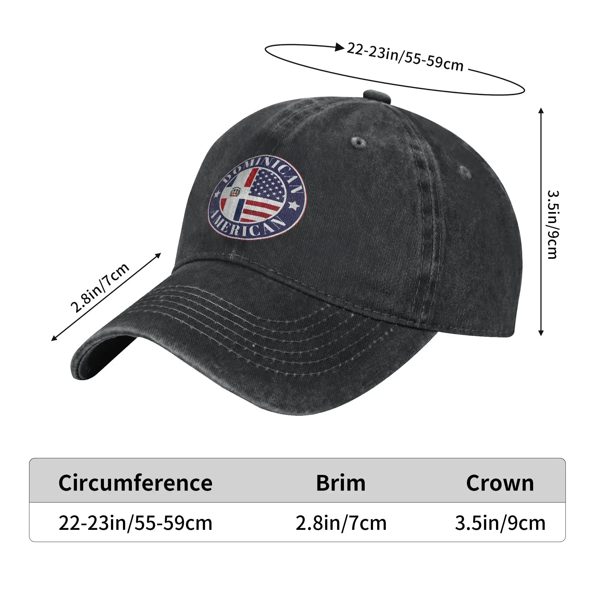 Proud Dominican-American Badge Accessories Baseball Cap Unisex Casual Caps Hat Adjustable Casquette Dad Hat