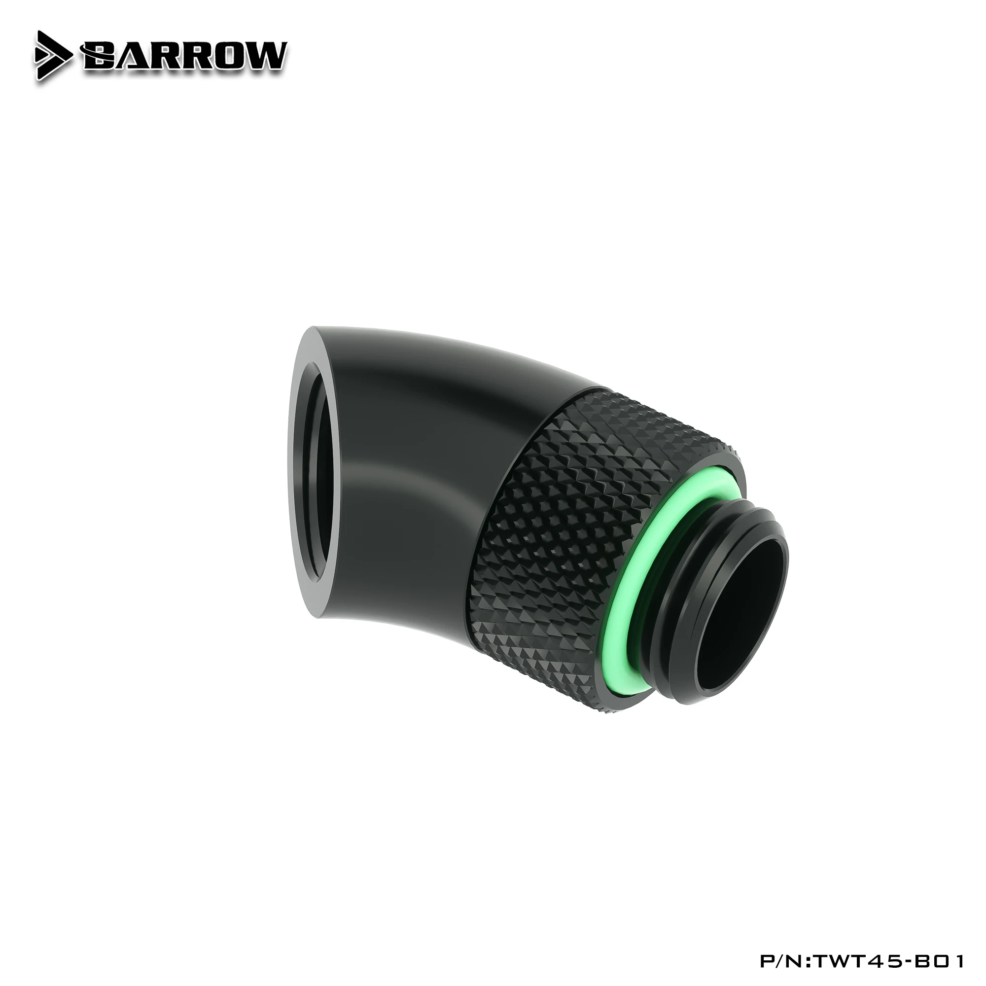 Barrow-conector de tubo de ajuste de 45 grados, accesorios de sistema de refrigeración de PC, 2/4/6/8/10 TWT45-B01 G1/4 macho a hembra