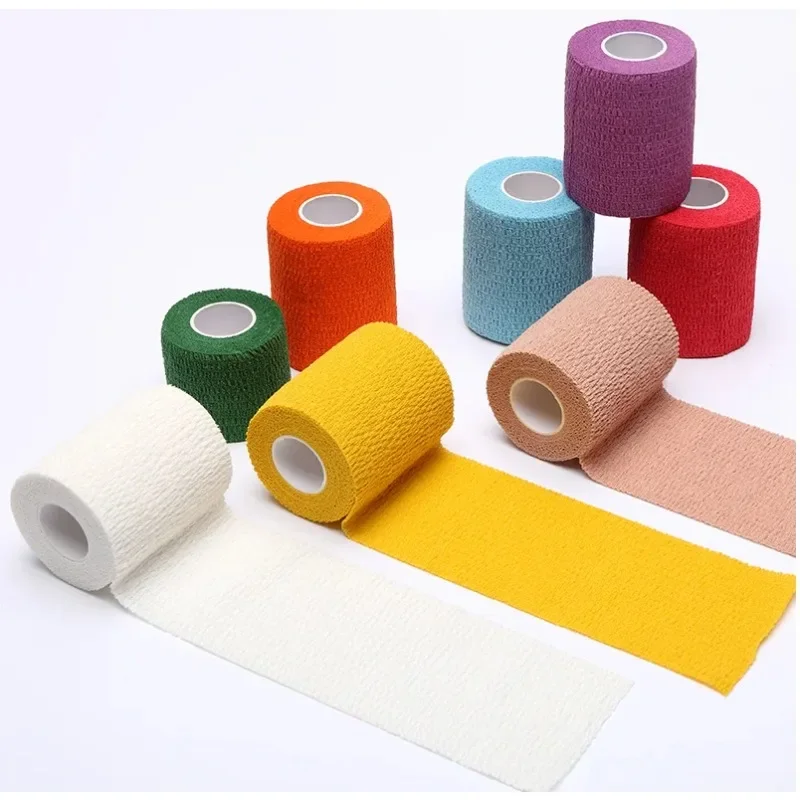 1Roll 5cmx4.5m Children Elastic Bandage Self-adhesive Breathable Elastic Strips Bandage for Fixing Fingers, Wrists, and Legs