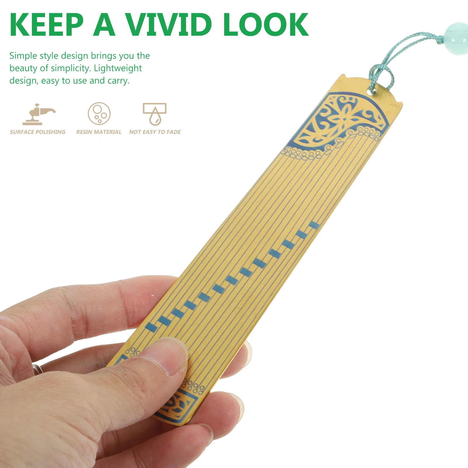 Guzheng Guqin 금속 책갈피 우아한 책갈피 독서 페이지 마커 악기 선물 책 학생을위한 황금 색상