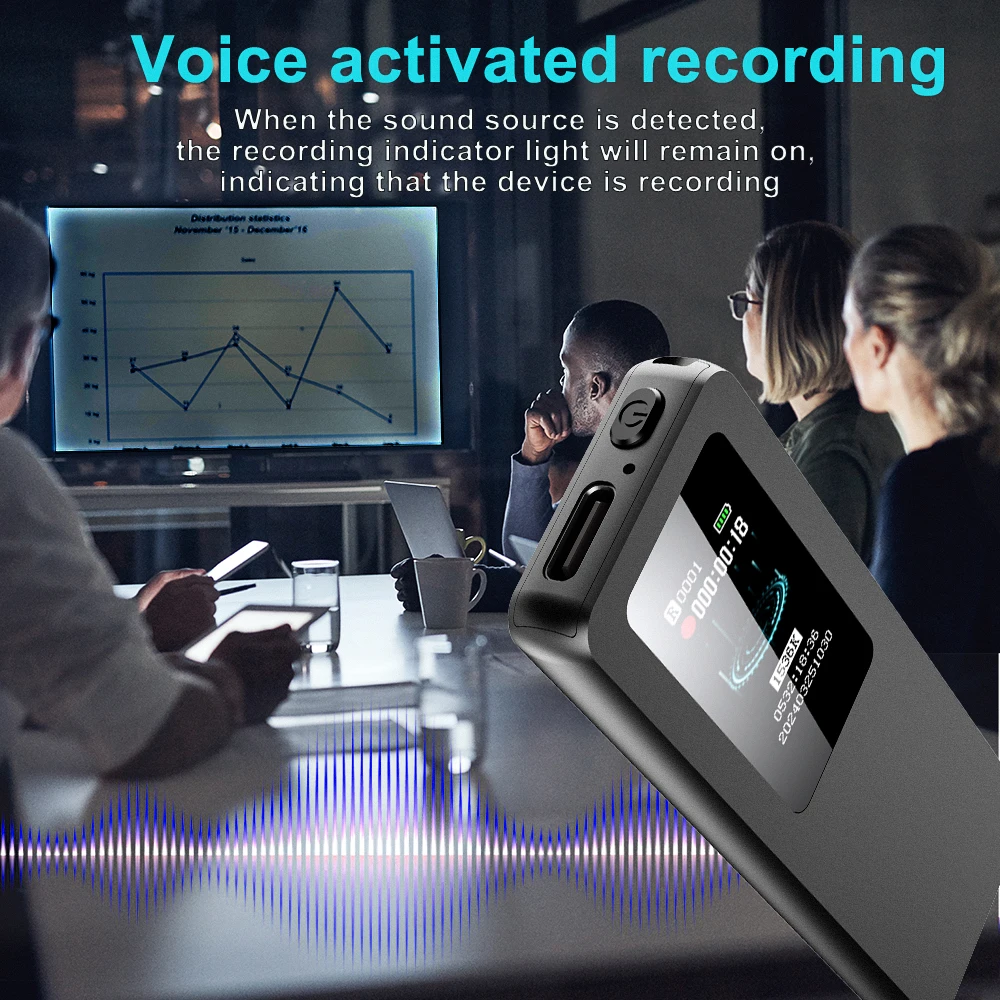 강의 회의용 V73 디지털 음성 녹음기 음성 활성화 녹음 장치 딕터폰 소음 감소 기능이 있는 31시간 녹음