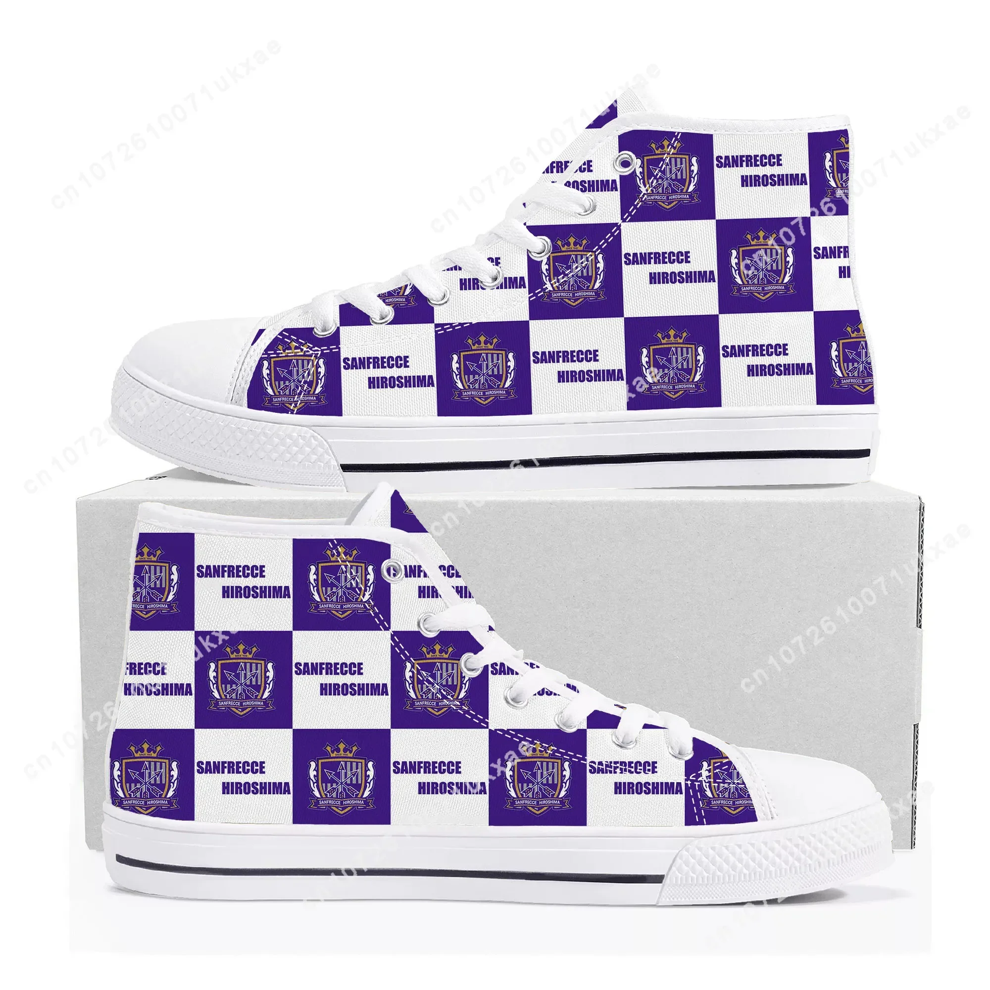 サンフレッチェ Sanfrecce Football High Top Sneakers Mens Womens Teenager Canvas High Quality Sneaker Casual Custom Made Shoes Customize