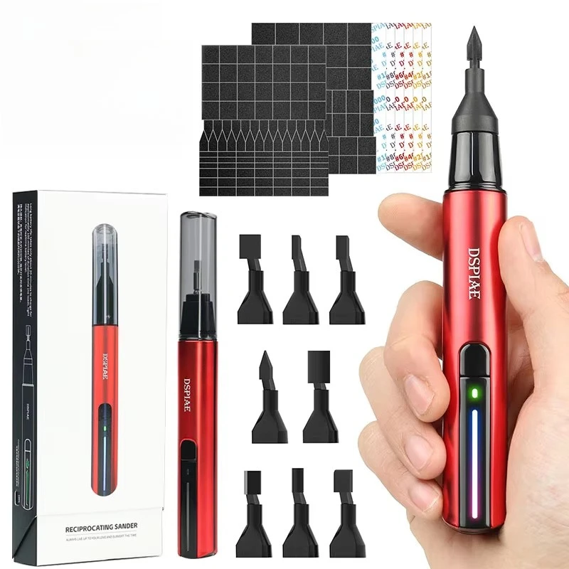 DSPIAE DIY ES-A Reciprocating Sander Electric Grinding Pen Plastic Model Sanding Paper Head for Military Model Craft Tools Hobby