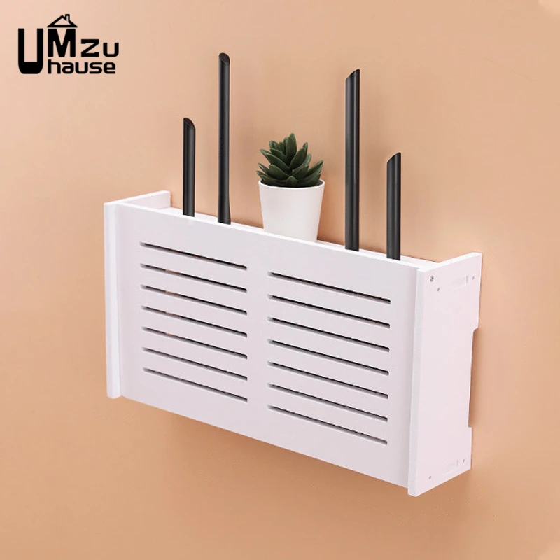 Router-Wandhalterungsbox, verstecktes WLAN-Kabel, berspannung, elektrische  Bremse, ohne Bohren, Aufbewahrung, Dekoration, Abdeckung, Hngeregal mit  Haken-Organizer - AliExpress 15