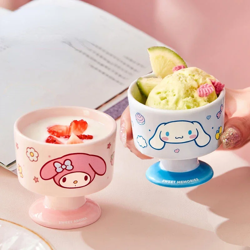 Sanrio My melody Cinnamoroll nuevo lindo patrón de dibujos animados con personalidad creativa moda para el hogar taza de cerámica resistente a altas temperaturas