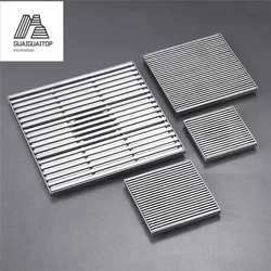 Shower Floor Drains Cover 10/12/15/20cm,304 Stainless Steel Brushed Square Anti-odor Bathroom Shower Drainage Floor Drains，싱크대