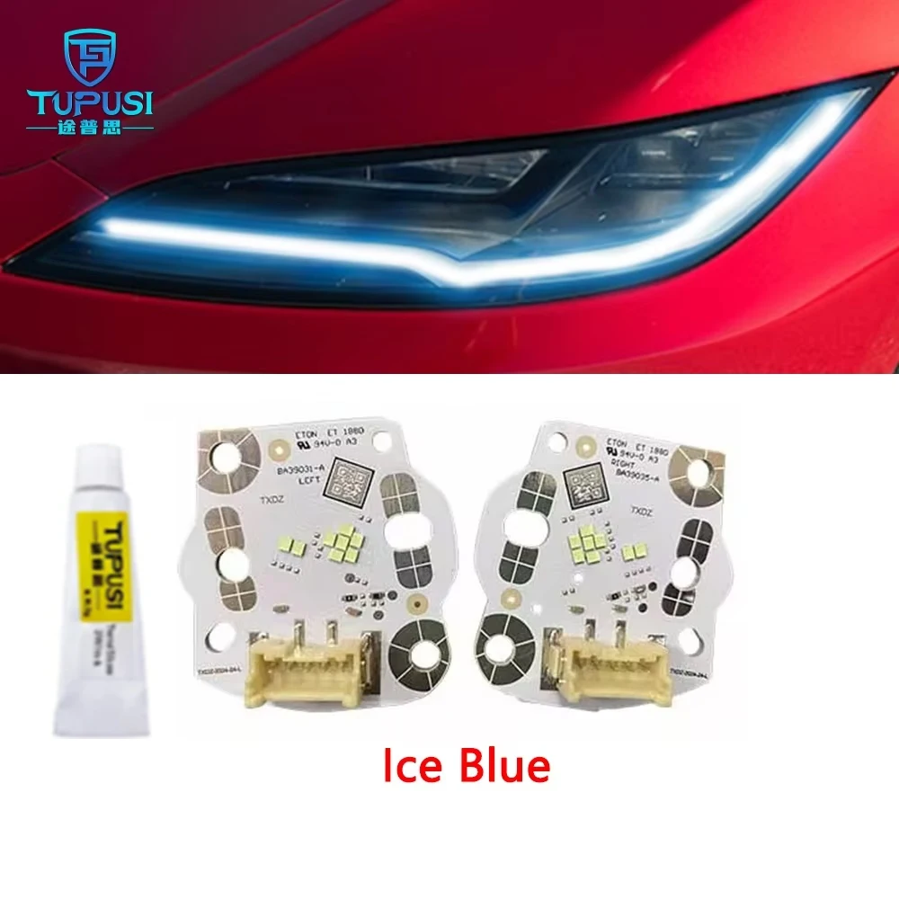 Refit Daylight Yellow Blue Red For Tesla Model 3 2023-2024 Led DRL Boards CSL Daytime Running Light Angel Eyes