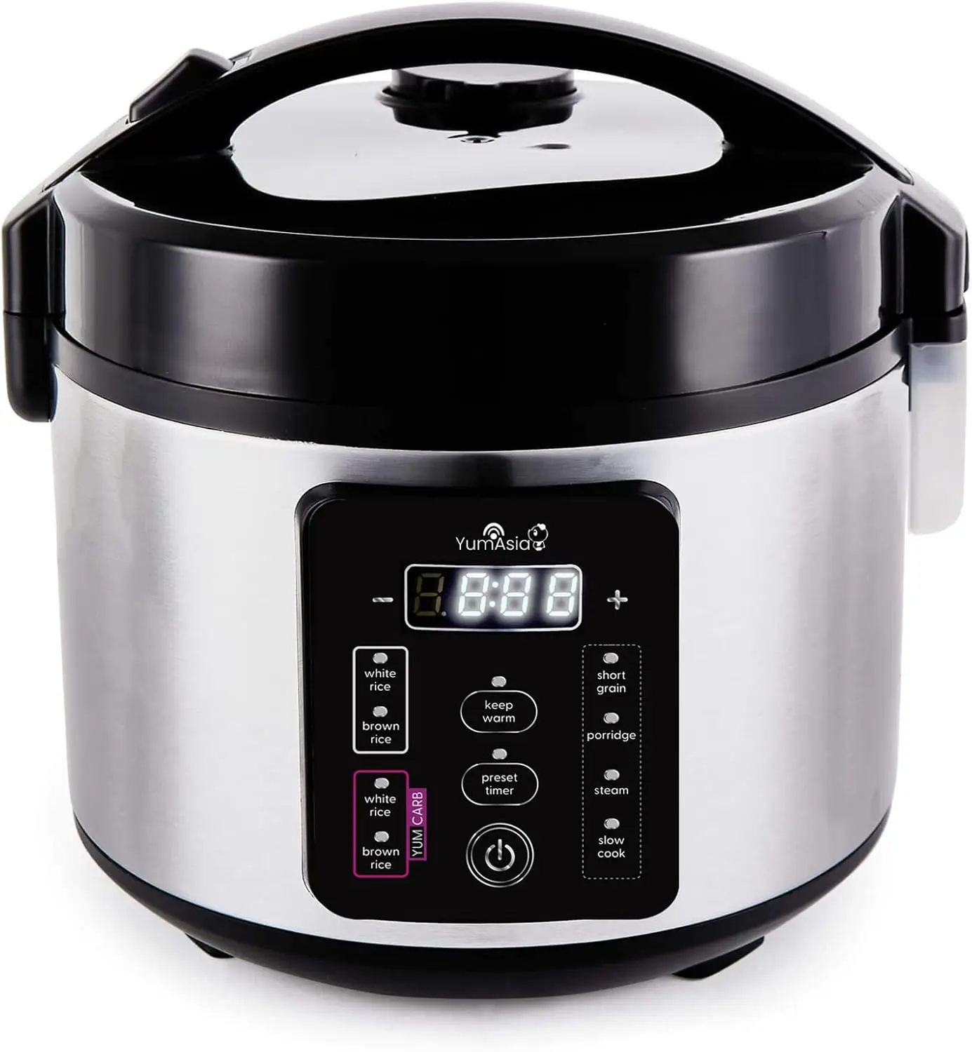 

5.5-Cup Rice Cooker with Ceramic Bowl, Fuzzy Logic, 8 Functions, 110V US Power in Stainless Steel