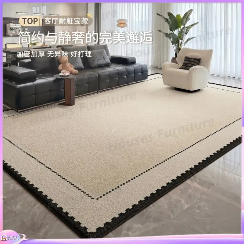 Carpet living room modern simple new light luxury high-end household floor mat thickened leave-in can wipe large area bedside