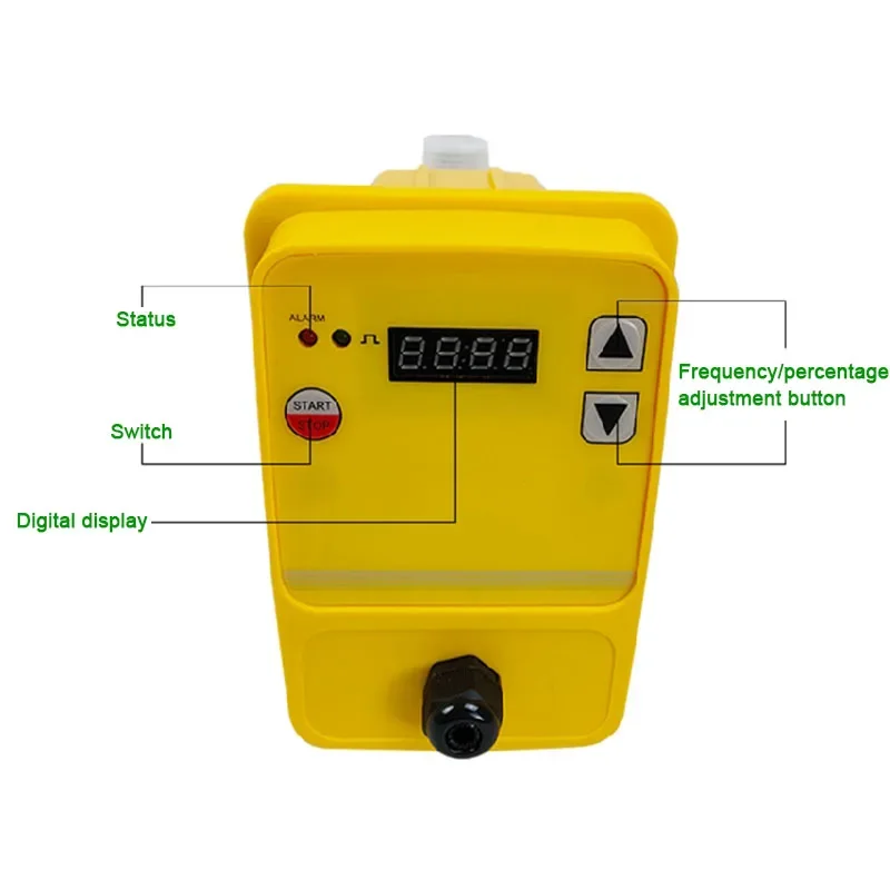 Imagem -03 - Bomba Dosadora Química para Piscina Bomba Dosadora Eletrônica Cloro Ácido Equipamento de Dosagem Eletromagnética Automática Novo