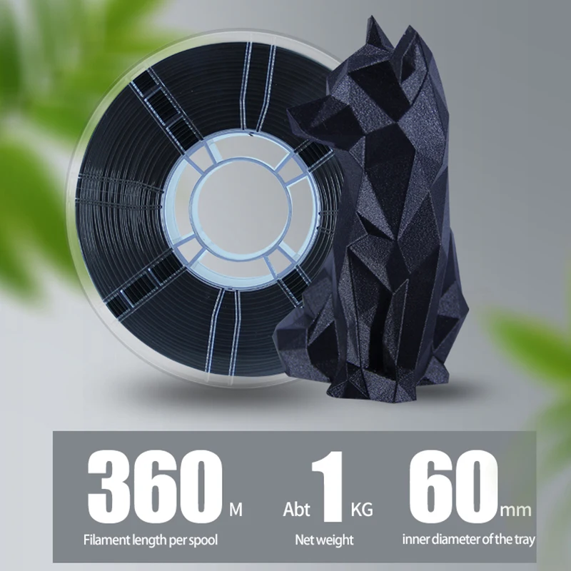 Imagem -03 - Lanxiaodu-filamento de Impressora de Fibra de Carbono 3d Petg cf 175 mm 1kg Boa Eficiência Resistência ao Impacto Alta Resistência e Rigidez