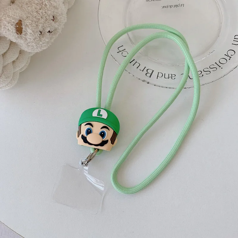 Super Mario Bros Phone Lanyard Anime Anti-lost Lanyard Strap Phone Safety Tether Keychain Chain Rope Cartoon Card Holder Strap